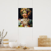 Vertumnus (Portrait von Rudolf II) von Arcimboldo Poster (Küche)