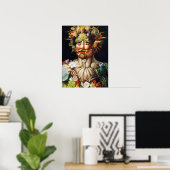 Vertumnus (Portrait von Rudolf II) von Arcimboldo Poster (Heimbüro)