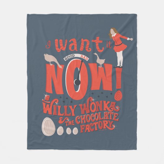 Veruca Salz - Ich Wollte es jetzt! Fleecedecke (Vorderseite)