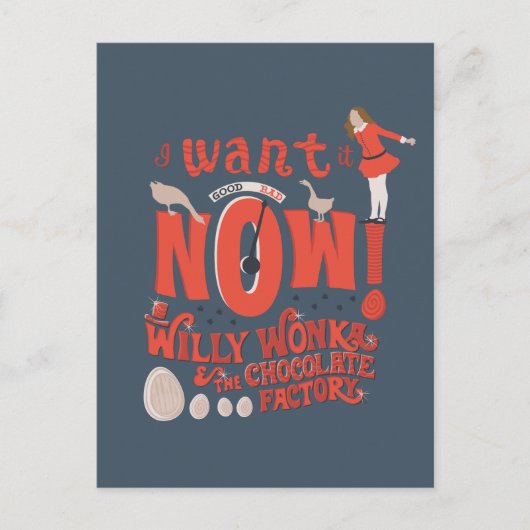 Veruca Salz - Ich Wollte es jetzt! Postkarte (Vorderseite)