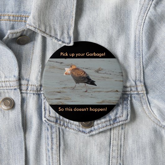 Verunreinigen Sie nicht auf Strand-Knopf Button (Beispiel)