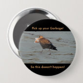 Verunreinigen Sie nicht auf Strand-Knopf Button (Vorne & Hinten)