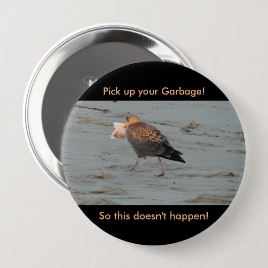 Verunreinigen Sie nicht auf Strand-Knopf Button (Vorne & Hinten)