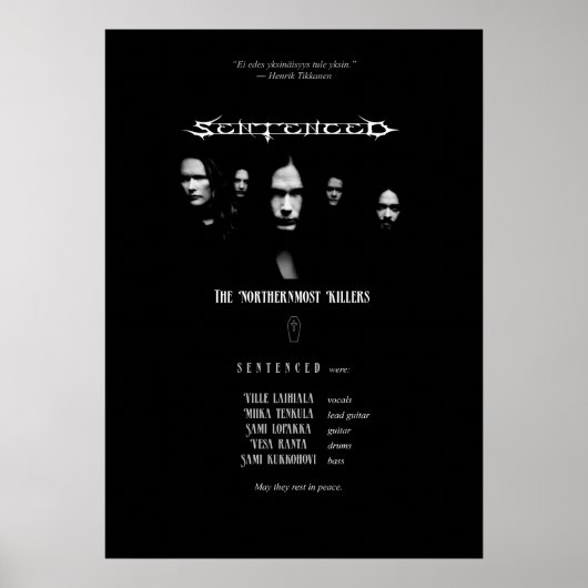 Verurteilte Band "The Northest Killers" Poster (Vorne)