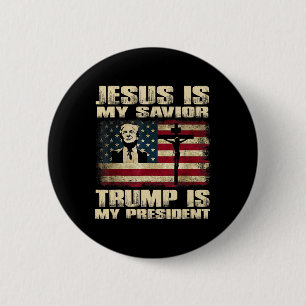 Verurteilter Verbrecher Jesus ist mein Retter Trum Button