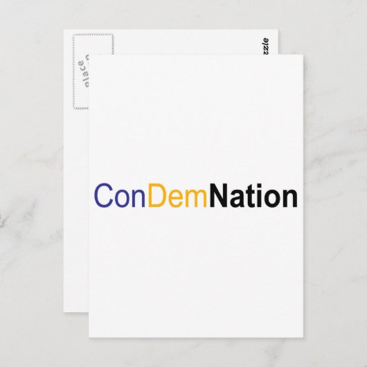 Verurteilung Postkarte (Vorne/Hinten)