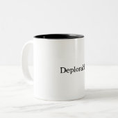 Verurteilungswürdige Kaffee-Tasse Zweifarbige Tasse (Vorderseite Links)