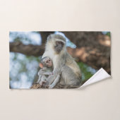 Vervet Monkey African Wildlife Photo Badhandtuch Set (Handtuch)
