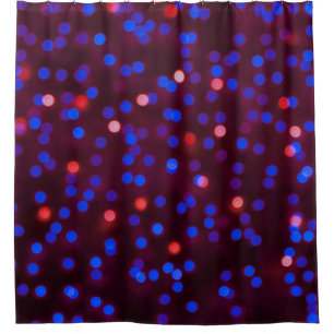 Verwackelte Weihnachtslichter. Blurred abstr Duschvorhang