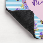 Verwahrloste blaue Stiefmütterchen-Blumen-Strumpfm Mousepad (Ecke)