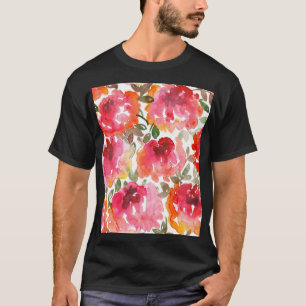 Verwahrloste rote Rosen, nahtloses Muster. T-Shirt