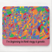 verwaiste schwarze abstrakte Kunst, die anfängt, Mousepad (Vorne)