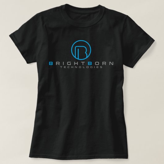 Verwaiste schwarze Brightborn Technologien T-Shirt (Design vorne)