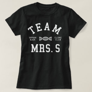 Verwaiste schwarze Team-Frau S T-Shirt