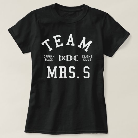 Verwaiste schwarze Team-Frau S T-Shirt (Design vorne)