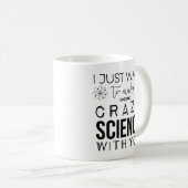Verwaiste schwarze verrückte Wissenschafts-Tasse Kaffeetasse (VorderseiteRechts)