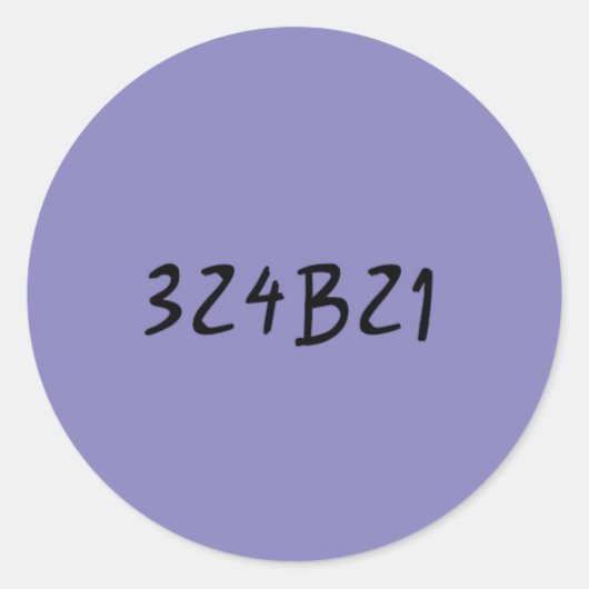 Verwaister schwarzer Aufkleber - Cosima lila (Vorderseite)