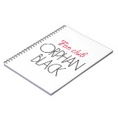 Verwaister schwarzer Fanclub Notizblock (Linke Seite)