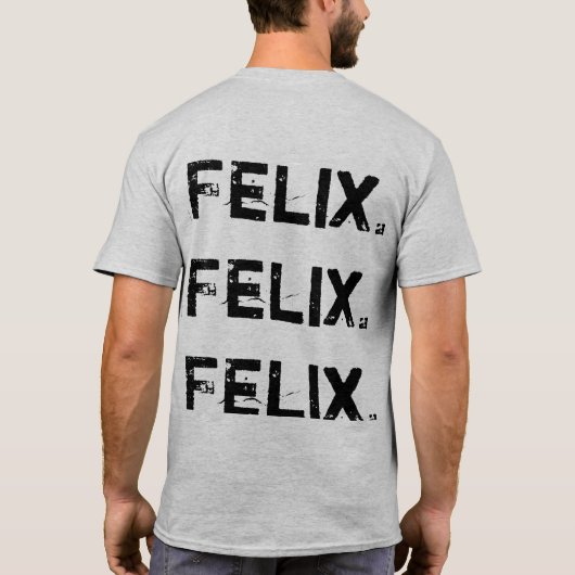 Verwaister schwarzer Felix Zitat-T - Shirt (Rückseite)