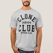 Verwaister schwarzer Klon-Verein T-Shirt (Vorderseite)