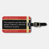 Verwaister schwarzer "schränkte IP" Gepäckanhänger (Vorderseite horizontal)