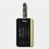 Verwaister schwarzer "schränkte IP" Gepäckanhänger (Rückseite vertikal)