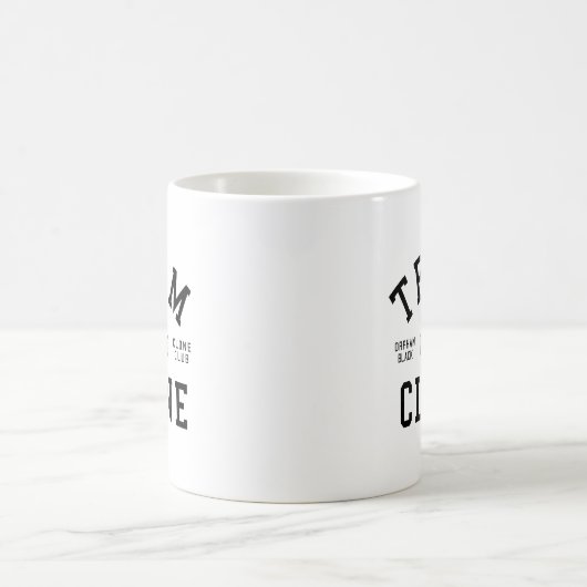 Verwaister schwarzer Team-Klon Kaffeetasse (Mittel)