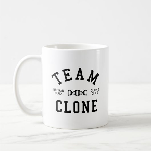 Verwaister schwarzer Team-Klon Kaffeetasse (Links)