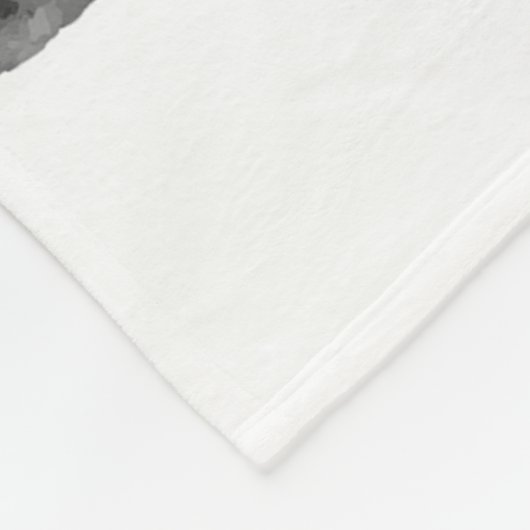 Verwaistes schwarzes schwarzes Aquarell Fleecedecke (Ecke)