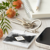 Verwaistes schwarzes schwarzes Aquarell Schlüsselanhänger (Vorderseite rechts)