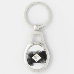 Verwaistes schwarzes schwarzes Aquarell Schlüsselanhänger