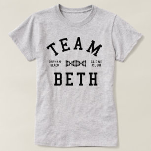 Verwaistes schwarzes Team Beth T-Shirt