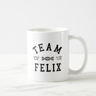 Verwaistes schwarzes Team Felix Kaffeetasse