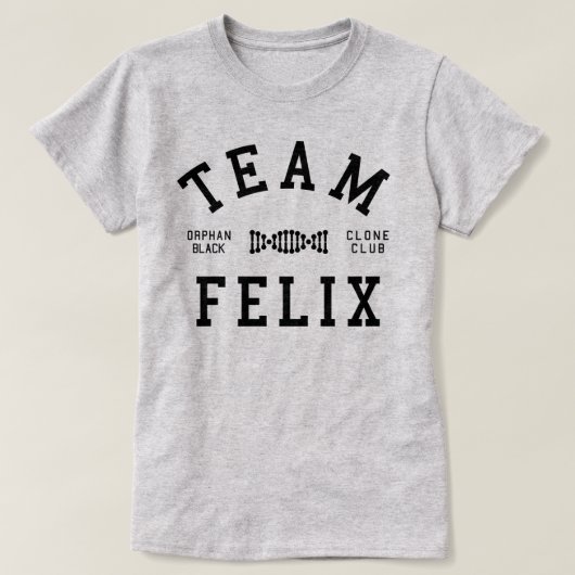 Verwaistes schwarzes Team Felix T-Shirt (Design vorne)