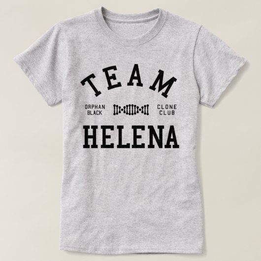 Verwaistes schwarzes Team Helena T-Shirt (Design vorne)
