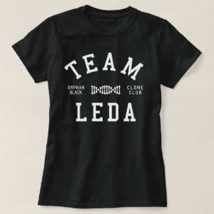 Verwaistes schwarzes Team Leda T-Shirt