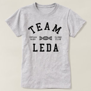 Verwaistes schwarzes Team Leda T-Shirt