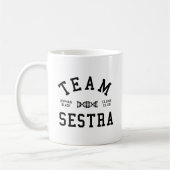 Verwaistes schwarzes Team Sestra Kaffeetasse (Links)