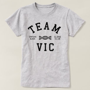 Verwaistes schwarzes Team Vic T-Shirt
