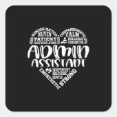 Verwaltung, Verwaltungsassistent, Personalverwaltu Quadratischer Aufkleber (Vorderseite)