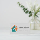 Verwaltung von Gebäude | Handyman-Logo Visitenkarte (Stehend Vorderseite)