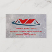 Verwaltung von Vermögenswerten | Immobilien-Anwese Terminkarte (Rückseite)