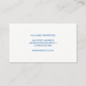 Verwaltung von Vermögenswerten | Real Anwesen Agen Visitenkarte (Rückseite)