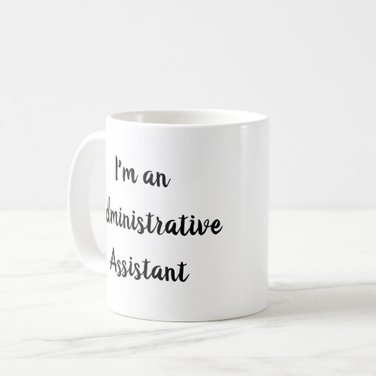 Verwaltungsassistent AKA Office Ninja Funny Kaffeetasse (Vorderseite Links)