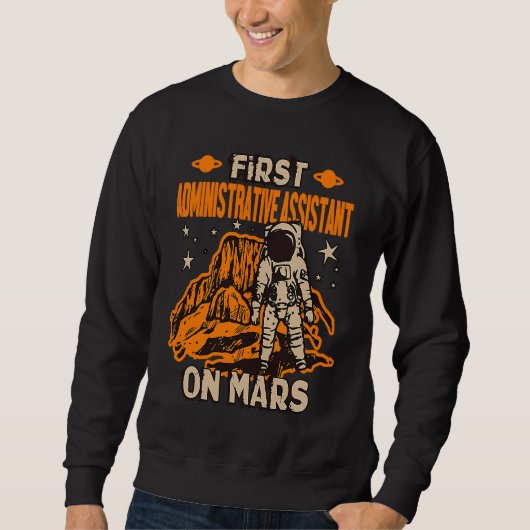 Verwaltungsassistent-Astronaut Sweatshirt (Vorderseite)