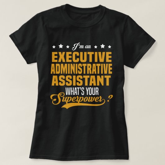 Verwaltungsassistent der Führungskraft T-Shirt (Design vorne)