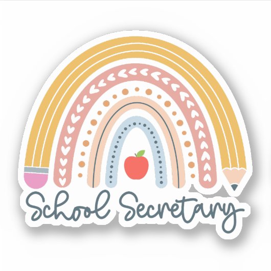 Verwaltungsassistent der Schule Aufkleber (Vorderseite)