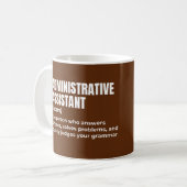 Verwaltungsassistent - Funny Definition Kaffeetasse (Vorderseite Links)