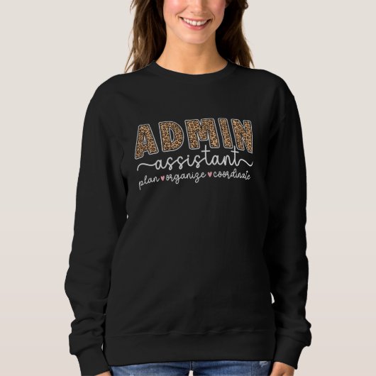 Verwaltungsassistent Leopard Verwaltungsassistent Sweatshirt (Vorderseite)