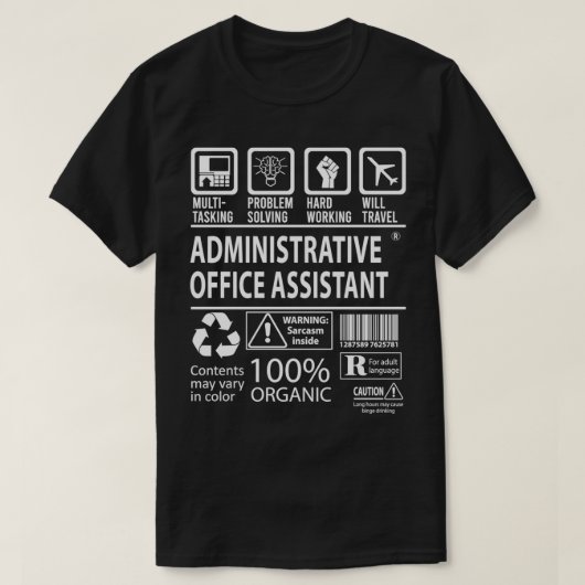 Verwaltungsassistent MultiTasking Certi T-Shirt (Design vorne)